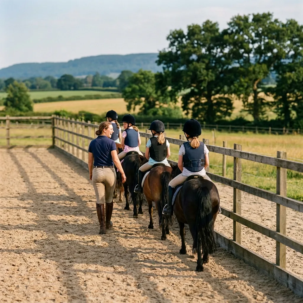 Cours de poney à La Valla-en-Gier, Loire
